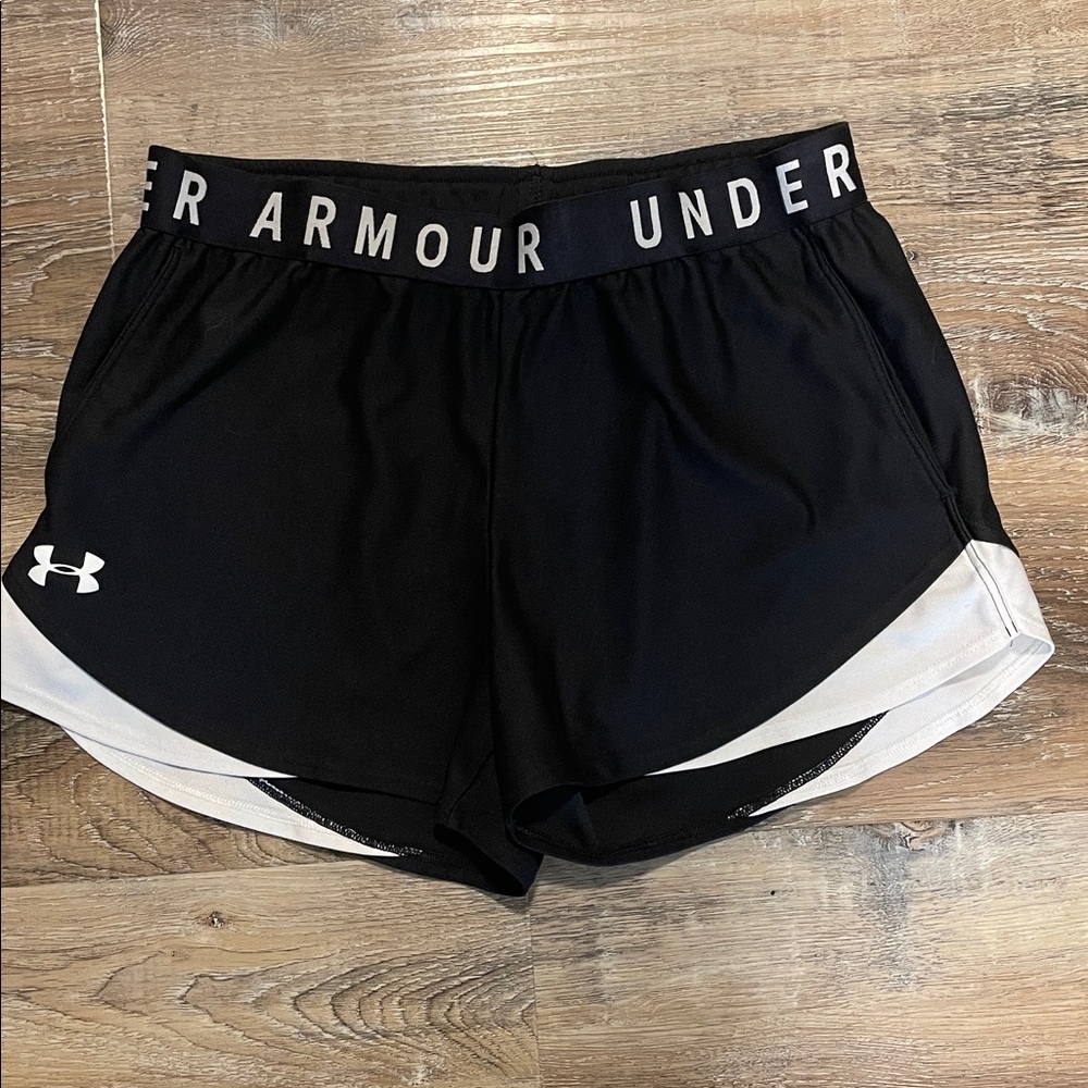 Under Armour Black and White Performance Shorts